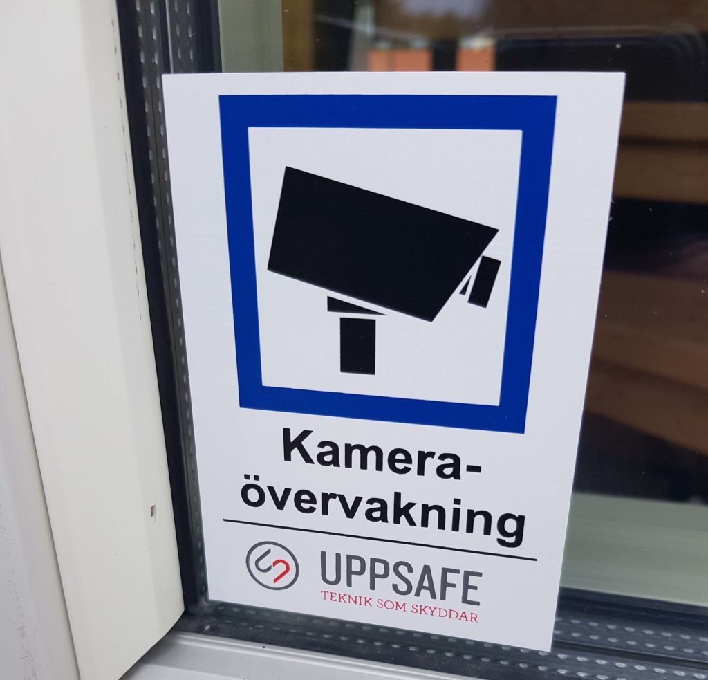 Kameraövervaknings infomation i fönstret